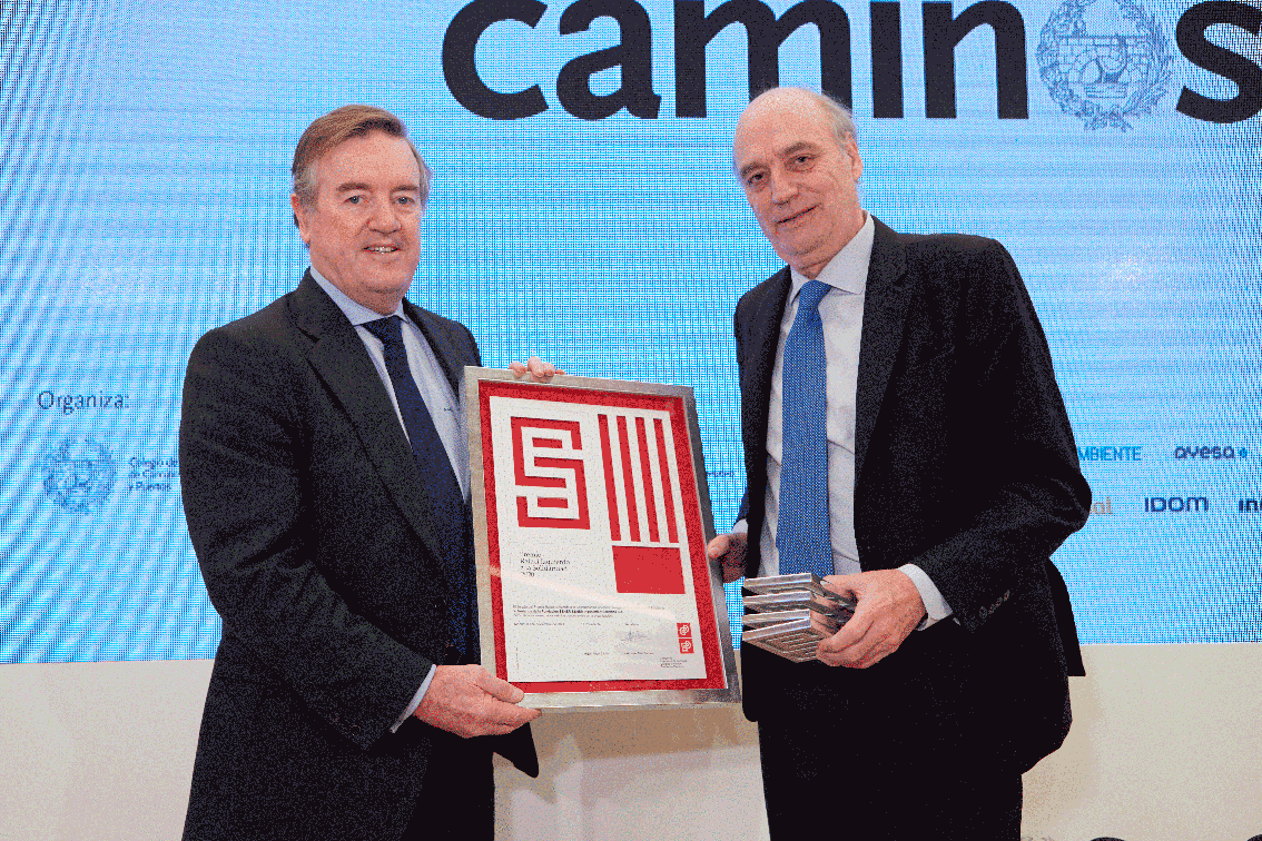 The SENER Foundation receives the Rafael Izquierdo Award for Solidarity at the 2020 Caminos Foundation Awards