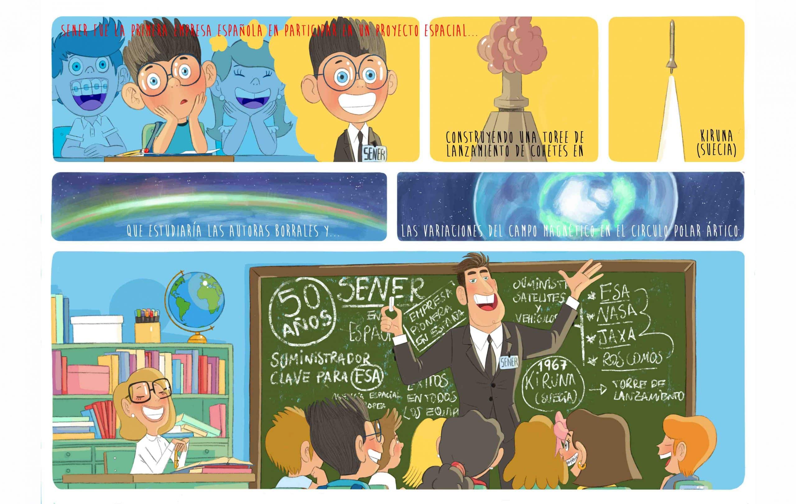 SENER Aeroespacial comic: A Stellar Trajectory
