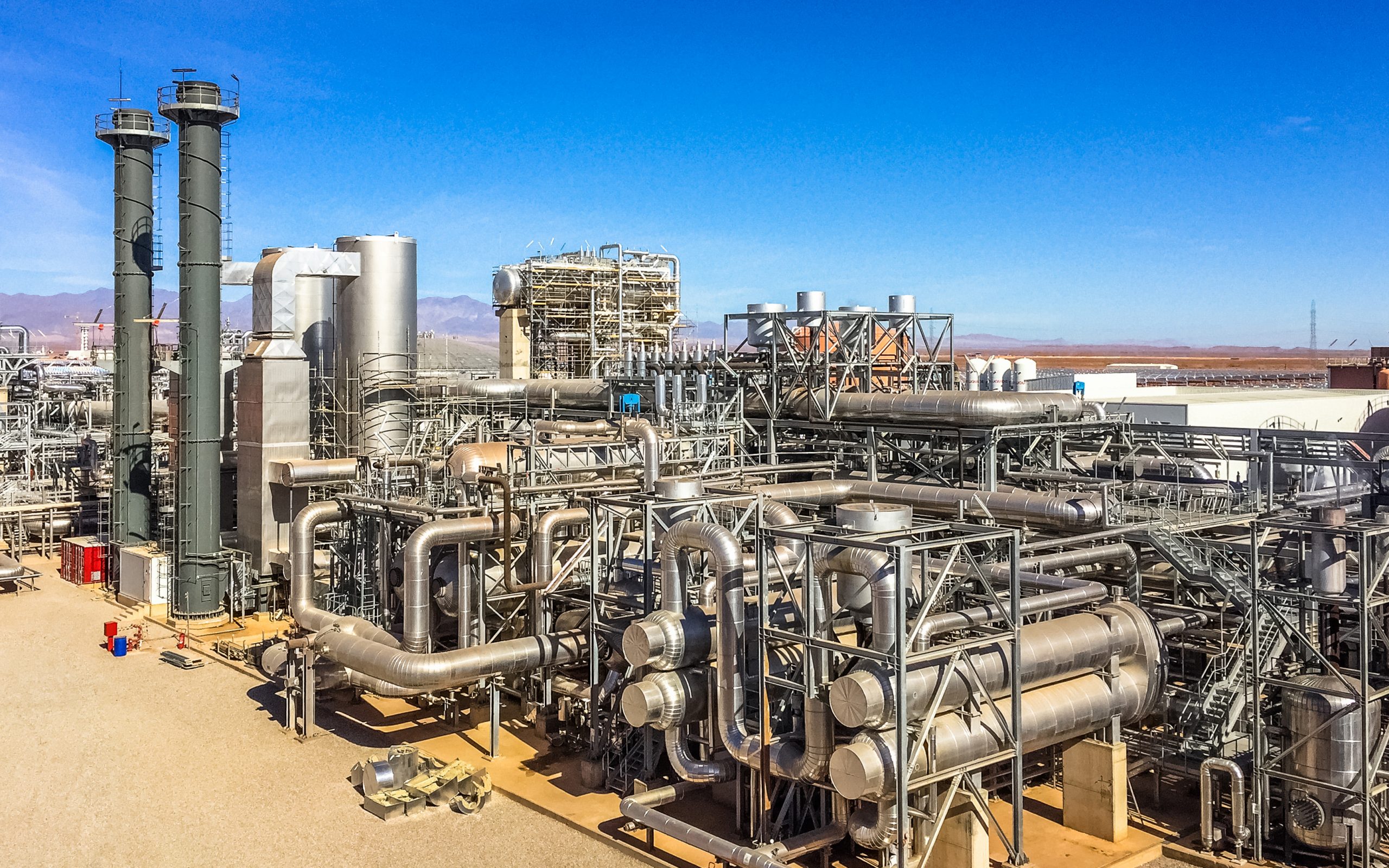 Parabolic trough plant Noor Ouarzazate I