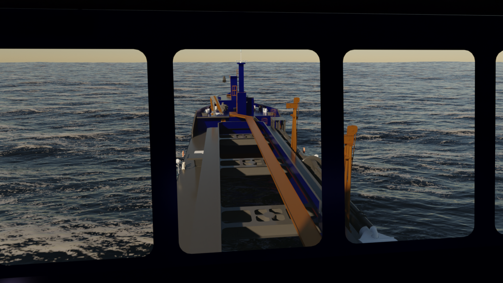 Imagen virtual del proyecto de draga de Sener para la Secretaría
de Marina de México.