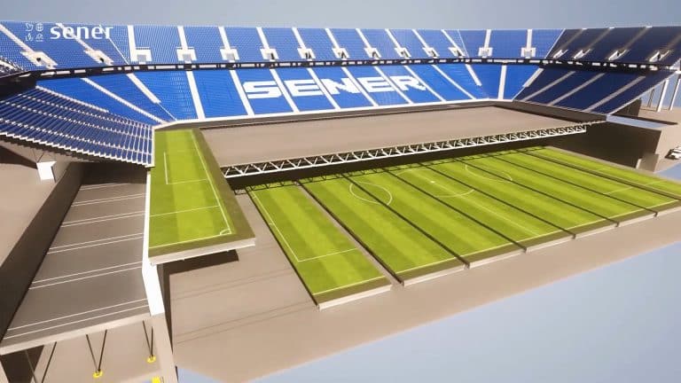 Sistema de césped retractil, Hypogea. Desarrollado y patentado por Sener