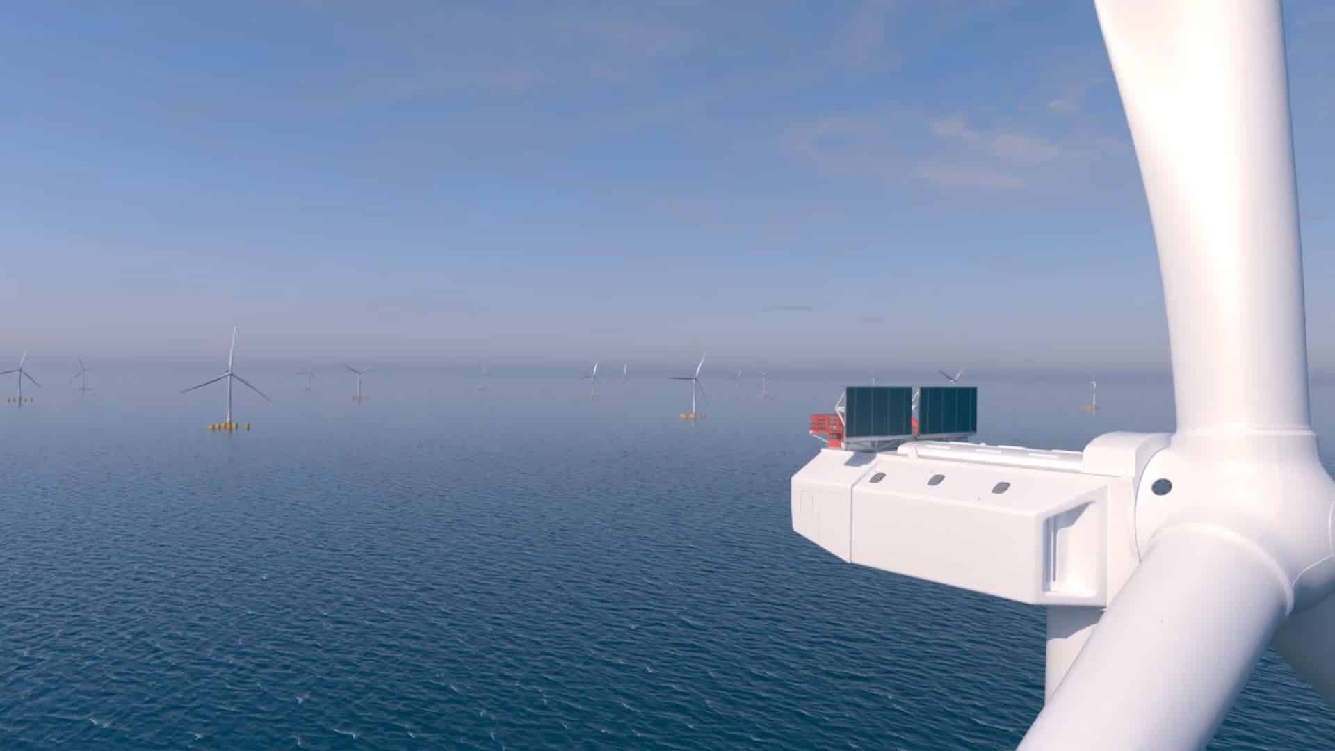 Construction process of a floating offshore wind farm