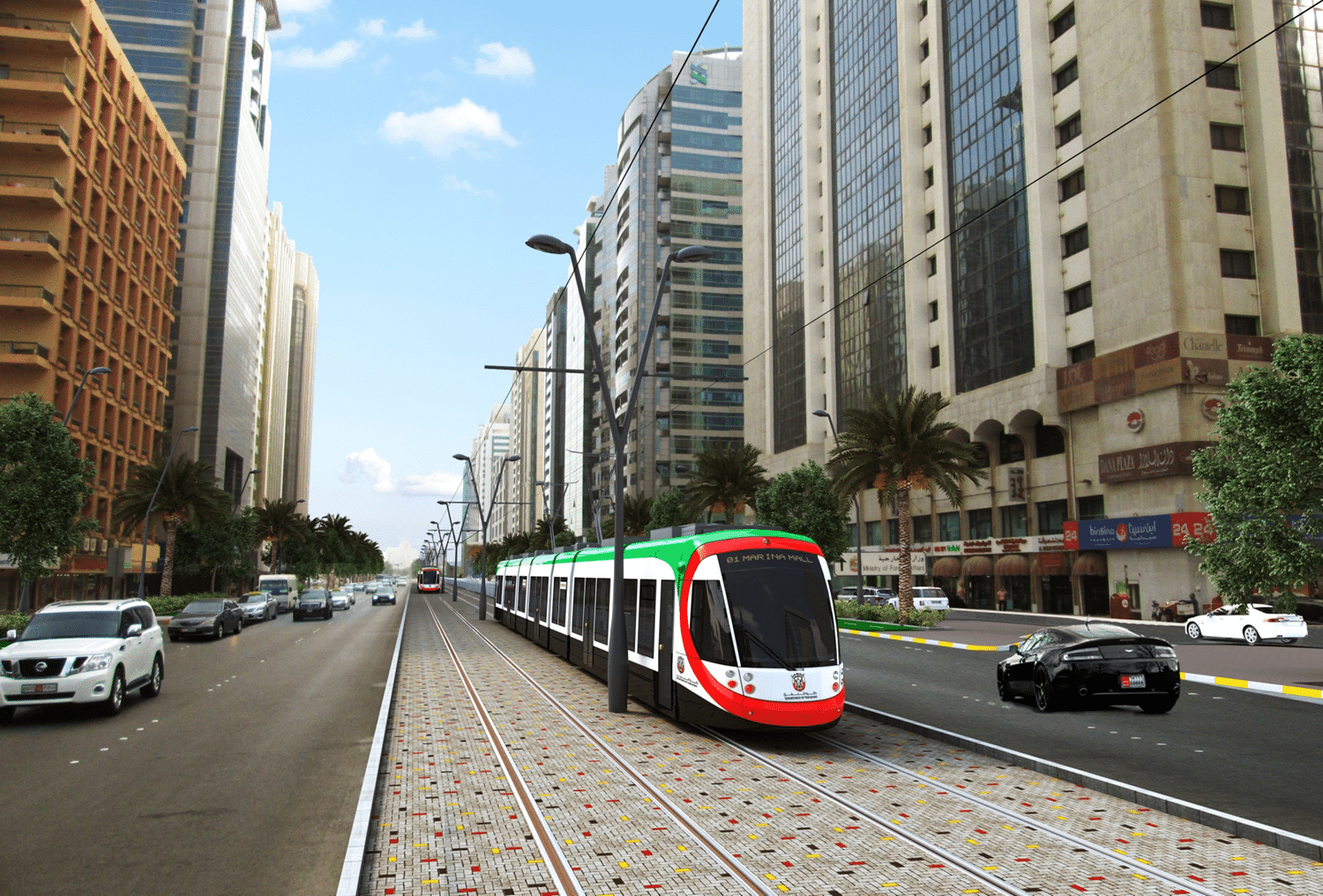 Tranvía calle Zayed